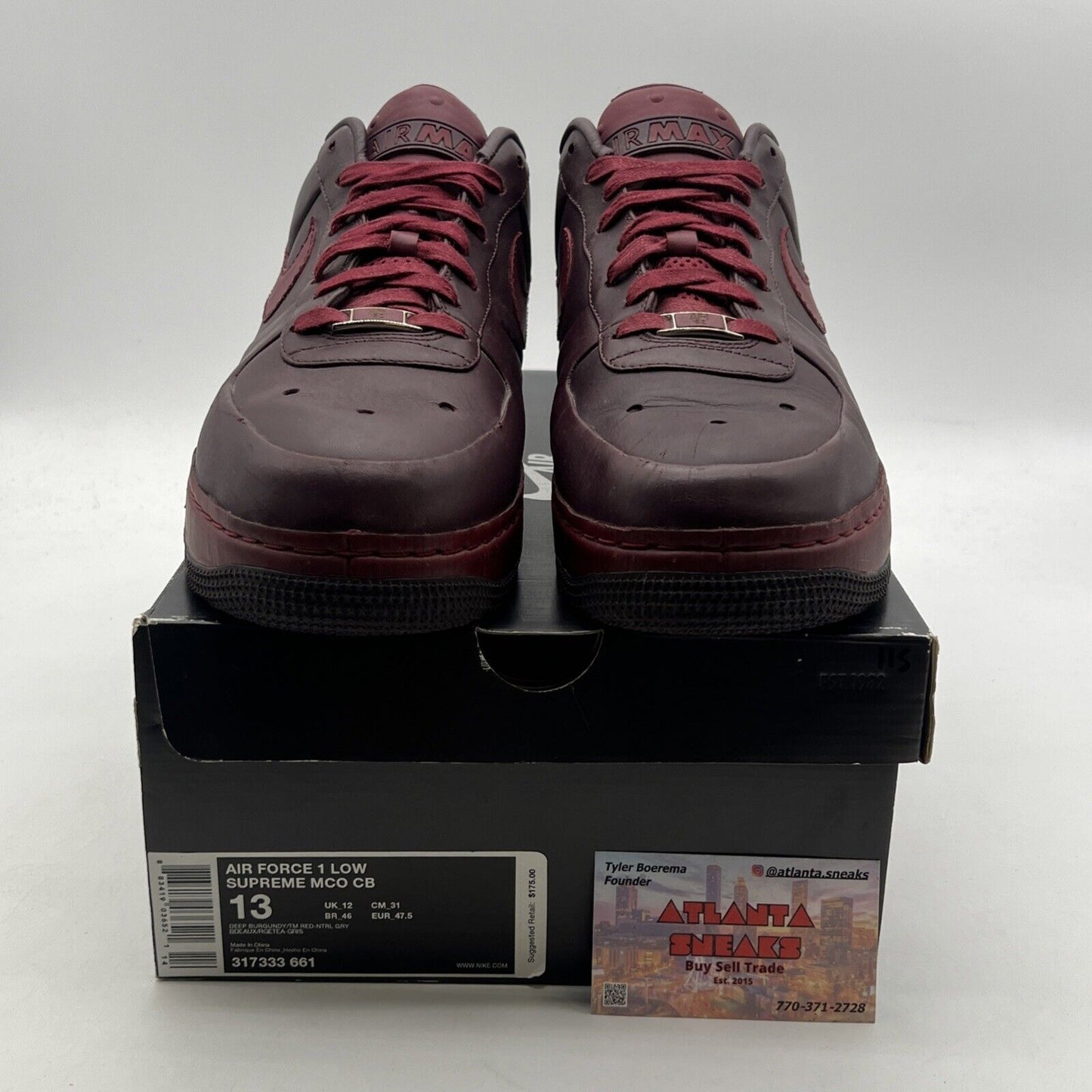 Size 13 - Nike Air Force 1 Supreme Mco Cb Low Charles Barkley (317333-661)