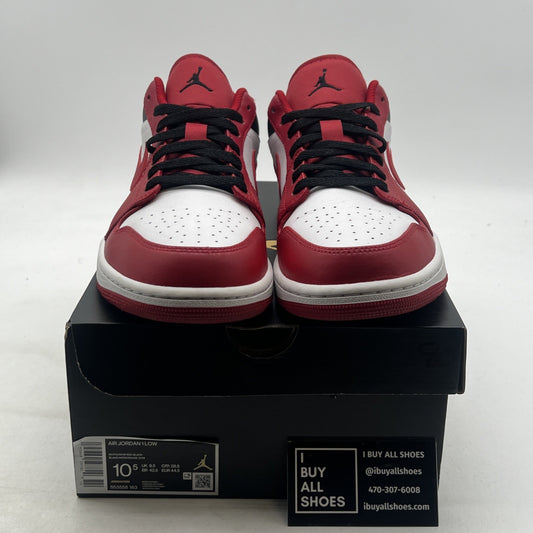 Size 10.5 - Air Jordan 1 Low Reverse Black Toe (553558-163)