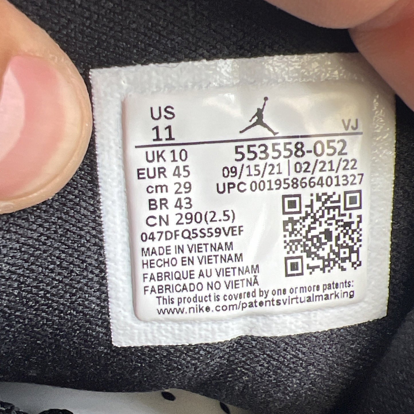 Size 11 - Air Jordan 1 Low Shadow Toe (553558-052)