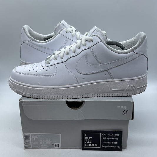 Size 12 - Nike Air Force 1 '07 Low Triple White Leather (CW2288-111)