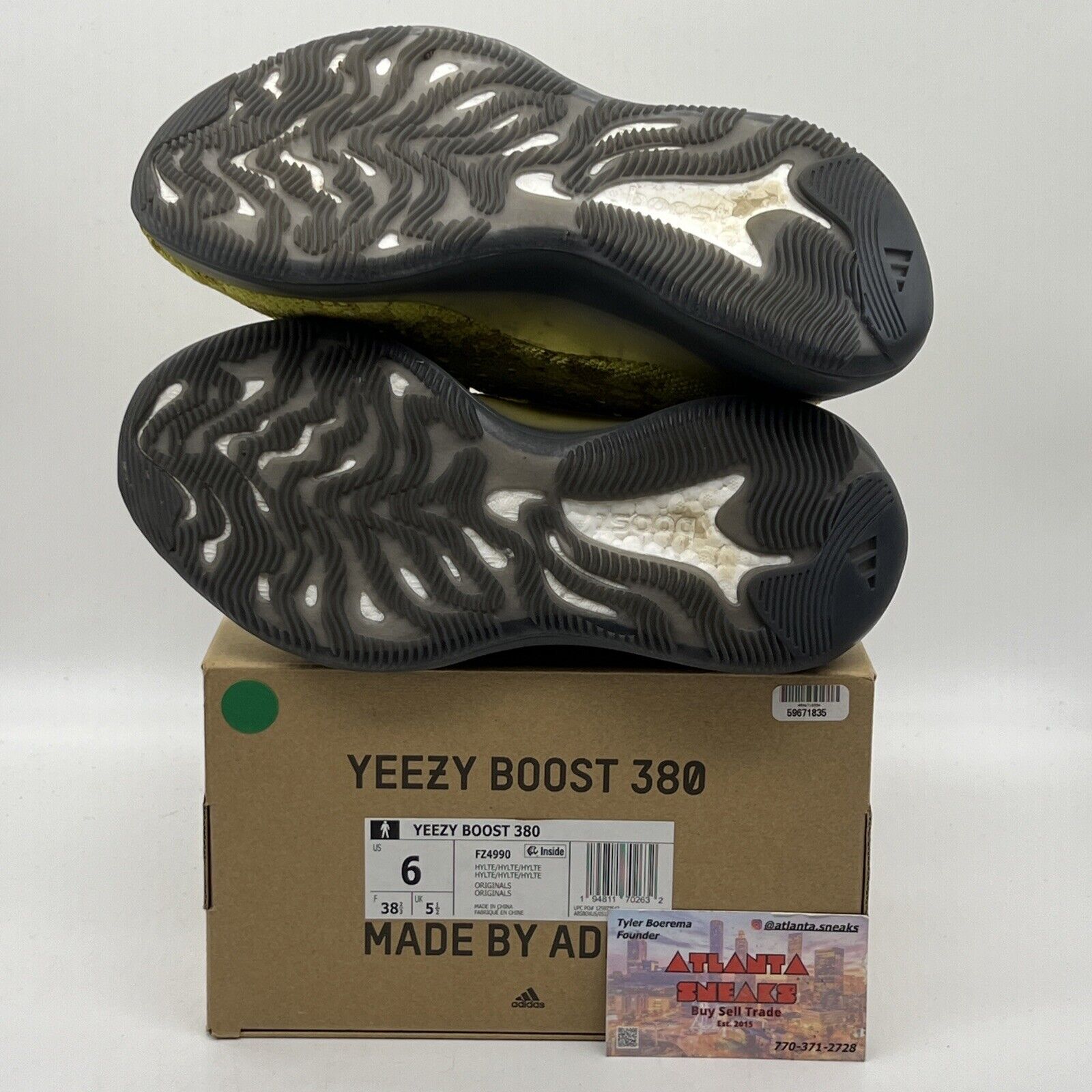 Size 6 - adidas Yeezy Boost 380 Hylte Yellow Icey (FZ4990)