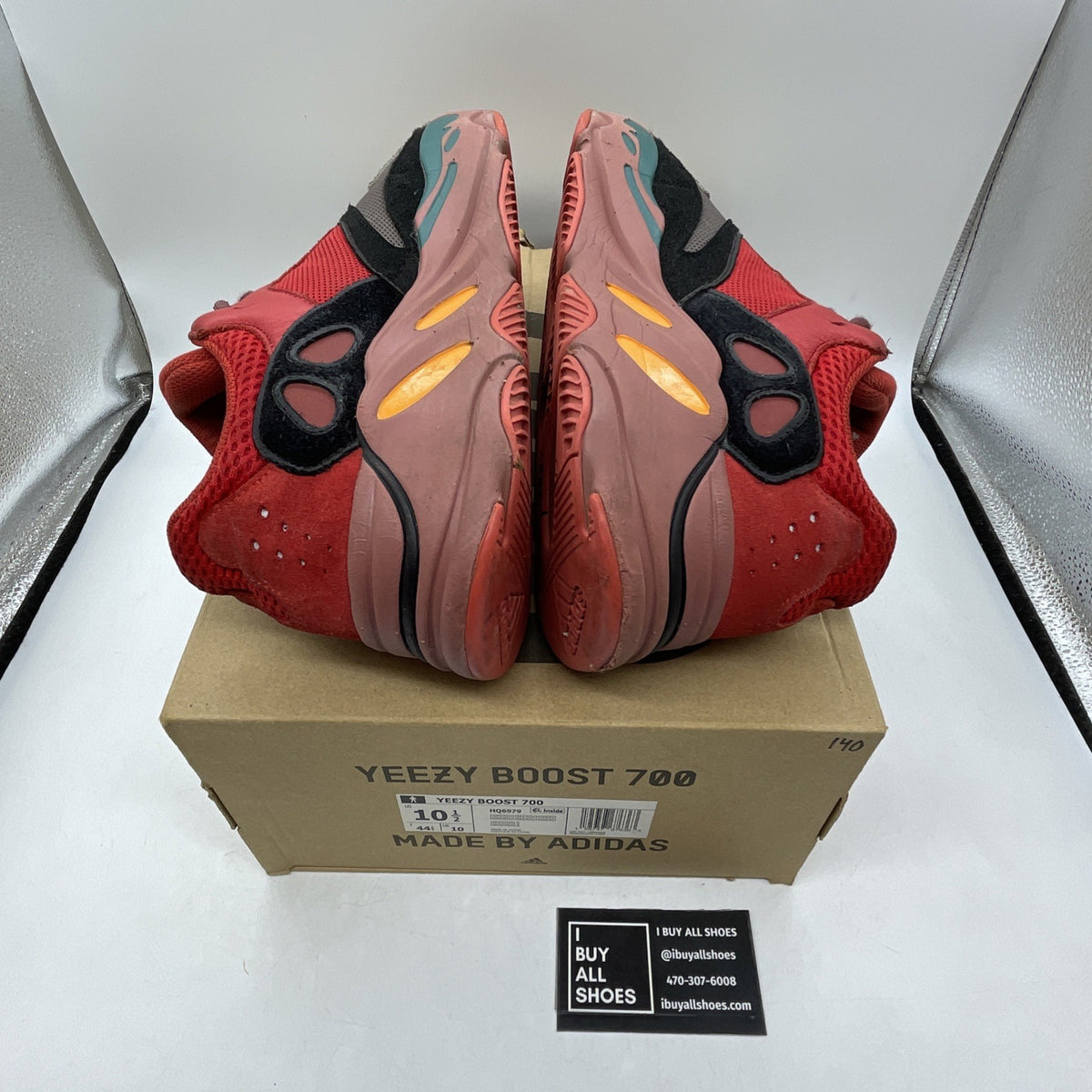 Size 10.5 - Adidas Yeezy Boost 700 Hi-Res Red (HQ6979)