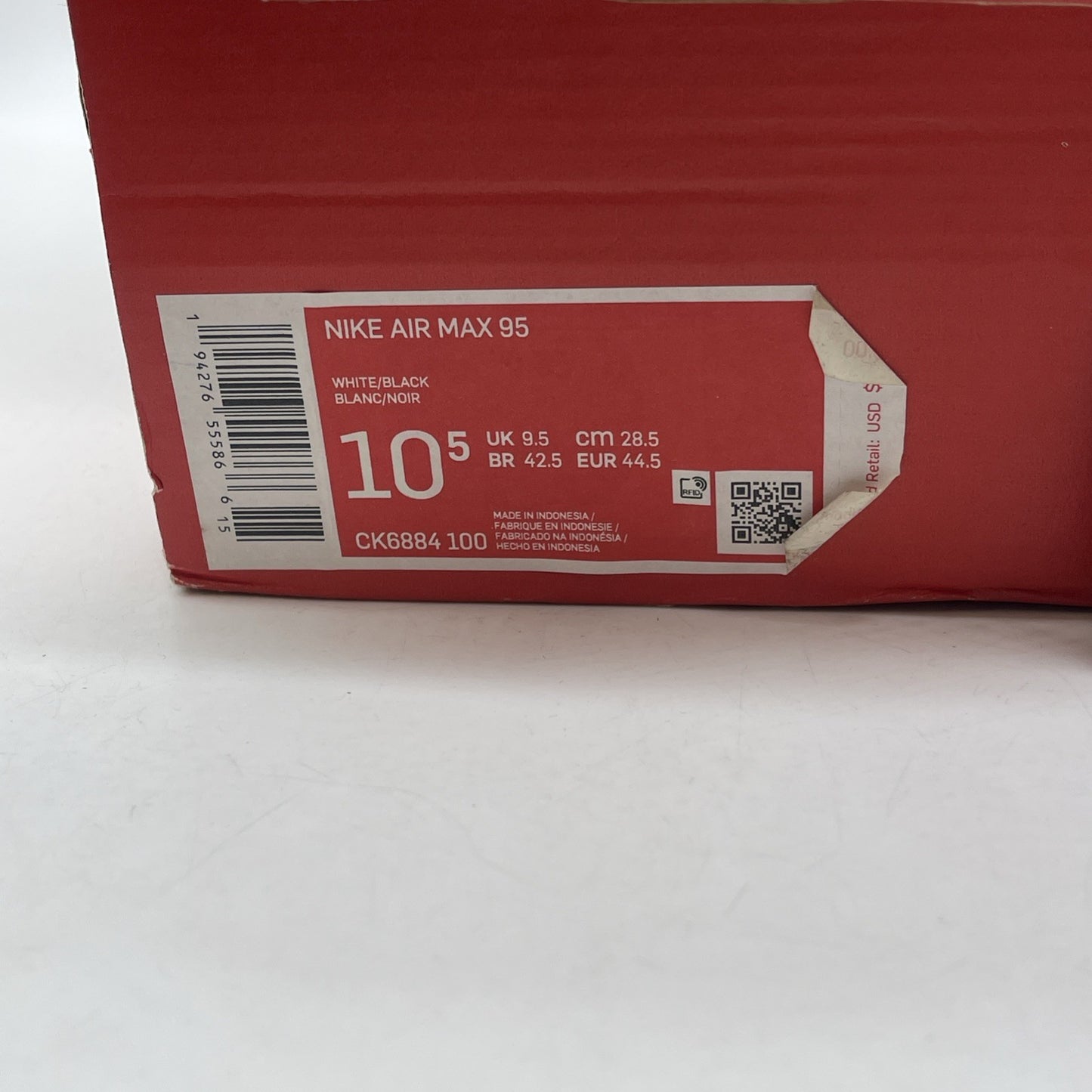 Size 10.5 - Nike Air Max 95 Ying Yang Pack White Black Leather (CK6884-100)