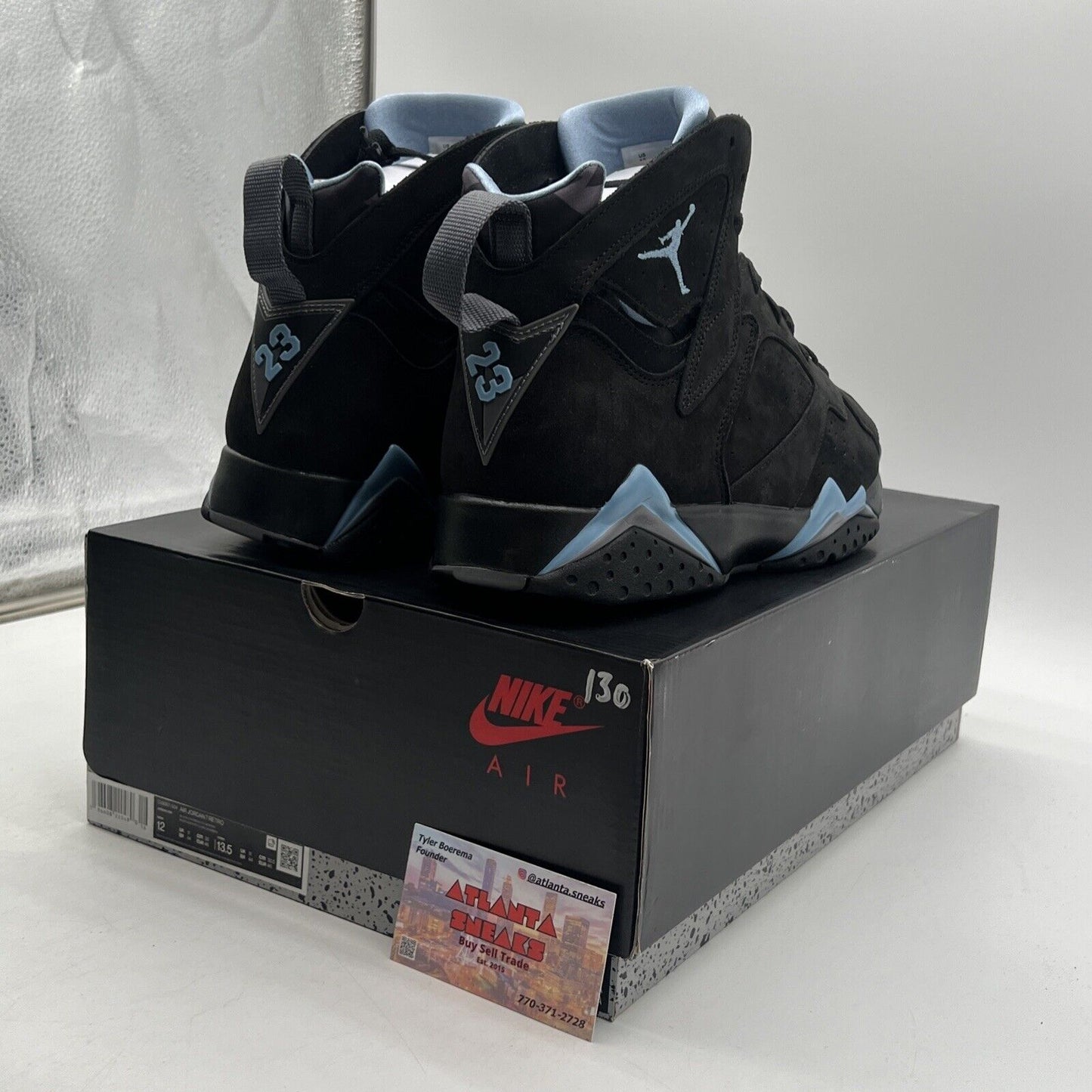 Size 12 - Air Jordan 7 Retro 2023 Chambray Black Suede (CU9307-004)