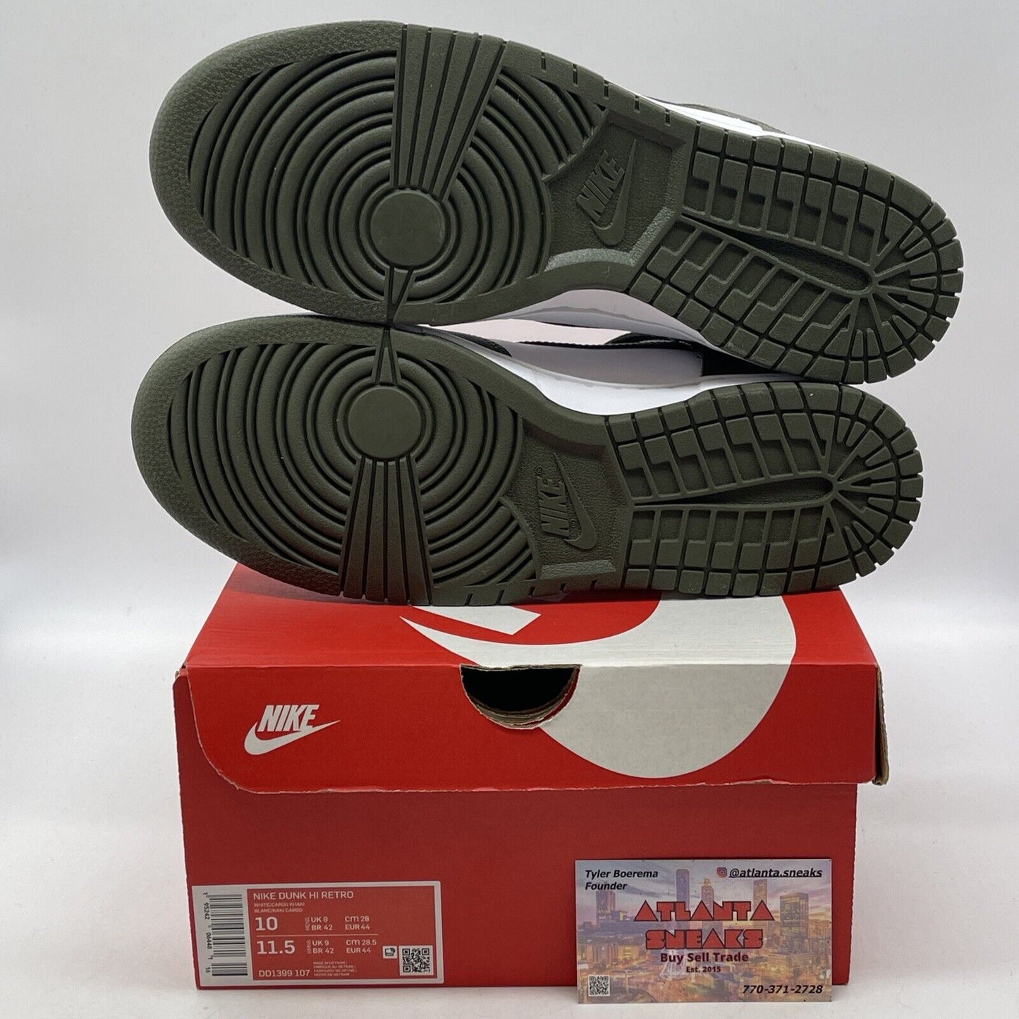 Size 10 - Nike Dunk 2022 High Cargo Khaki I’ve Green White Leather (DD1399-107)