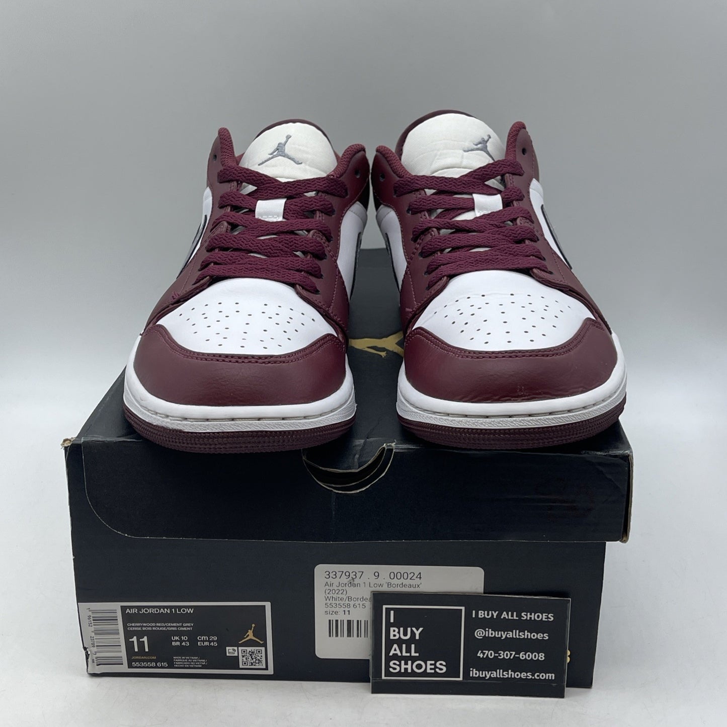 Size 11 - Air Jordan 1 Low Cherrywood Red 2022 (553558-615)