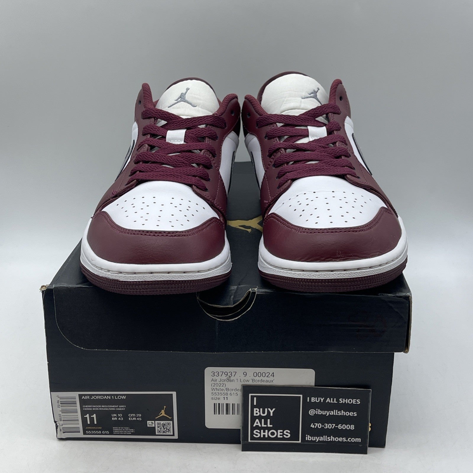 Size 11 - Air Jordan 1 Low Cherrywood Red 2022 (553558-615)