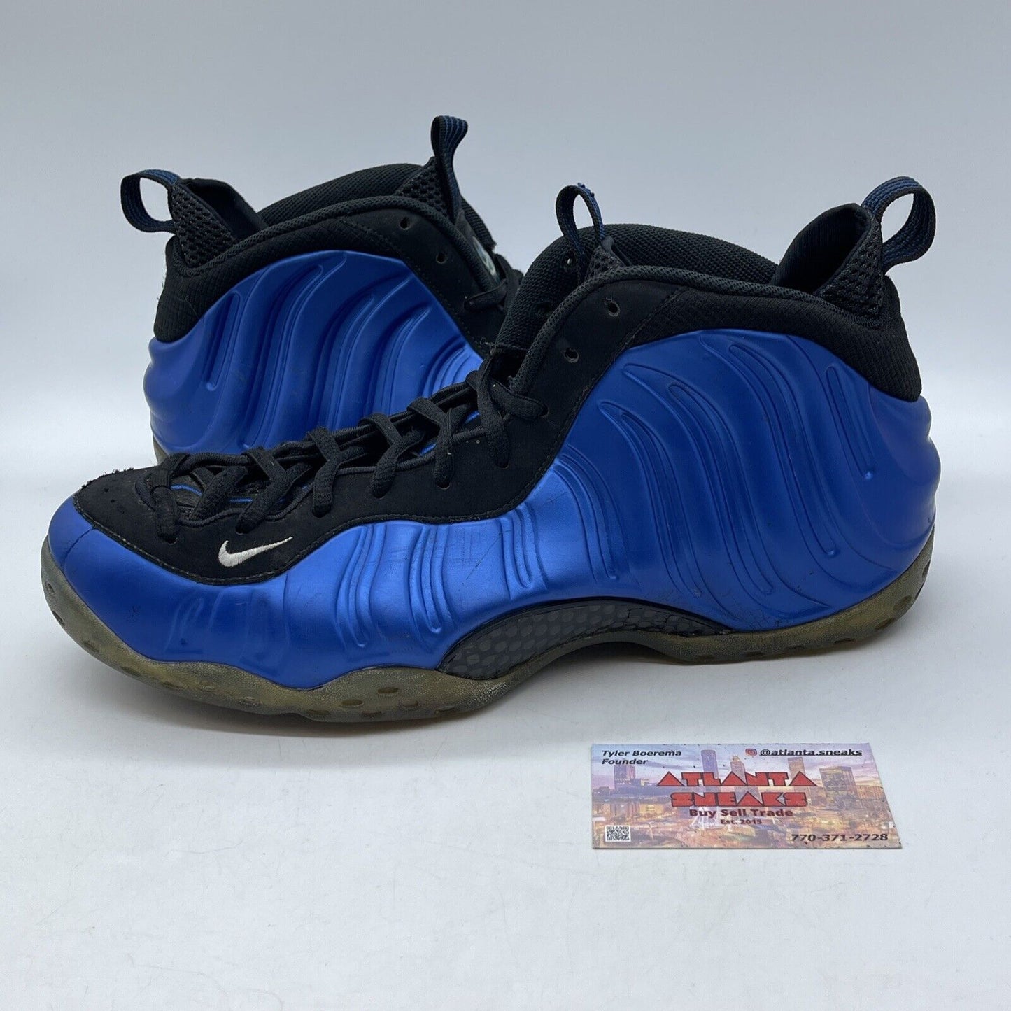 Size 13 - Nike Air Foamposite One Royal Blue Black Suede Leather (895320-500)