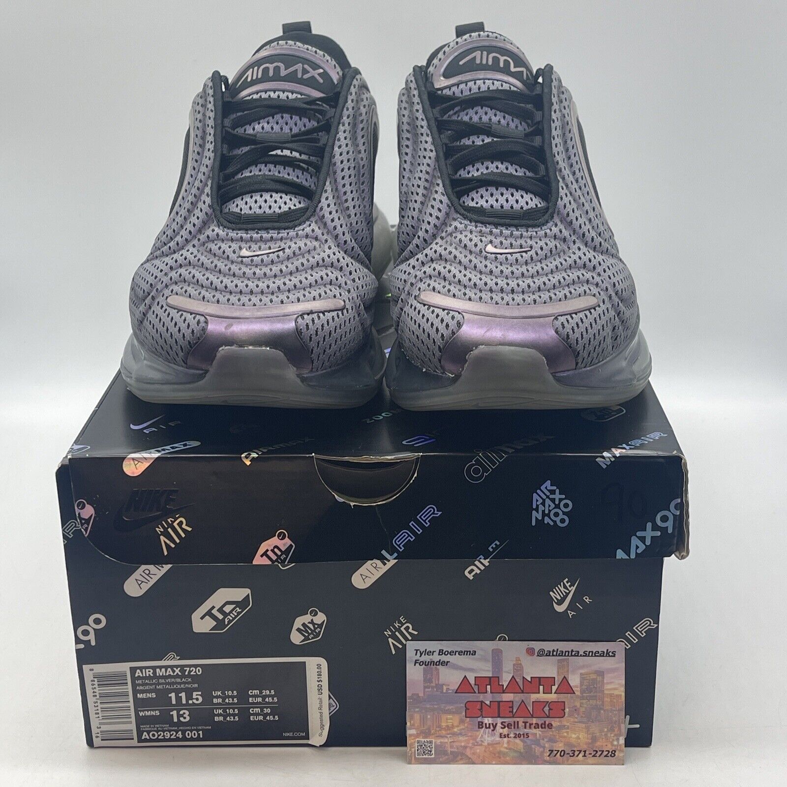 Size 11.5 - Nike Air Max 720 Northern Lights Night Purple Black (AO2924-001)