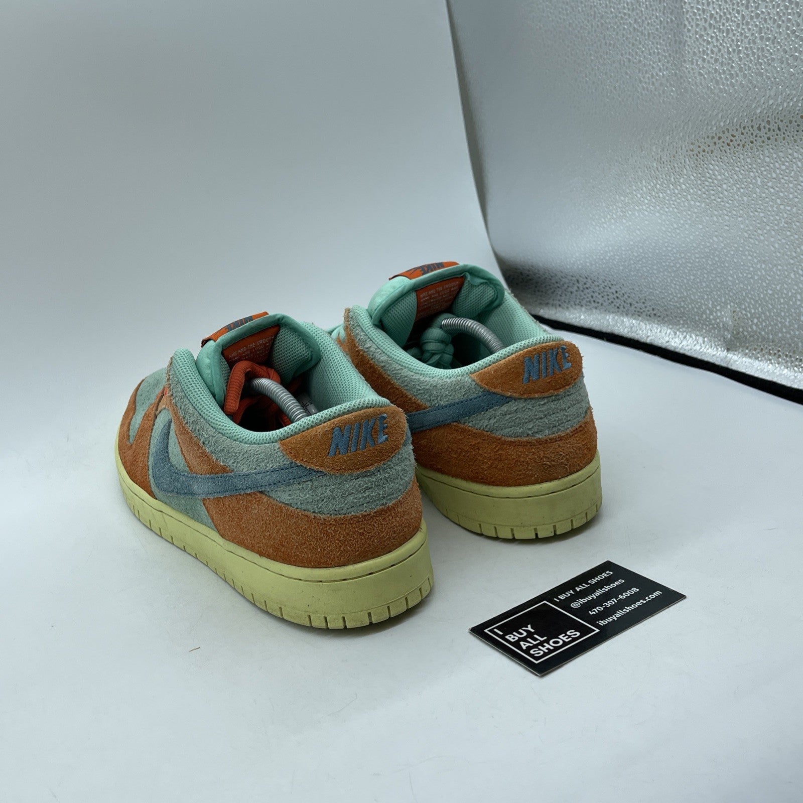 Size 12 - Nike Dunk SB Low Orange Emerald Rise Blue Orange Suede (DV5429-800)