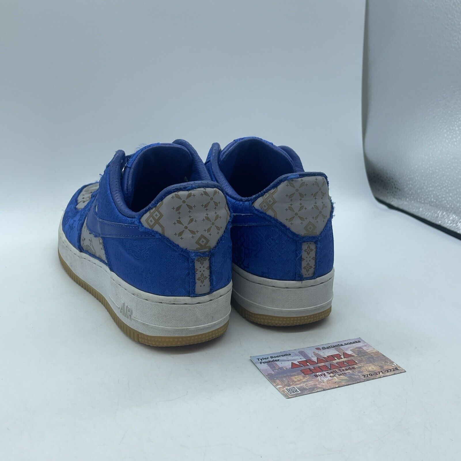 Size 8 - Nike CLOT x Air Force 1 PRM Royal Silk Blue Suede Grey (CJ5290-400)