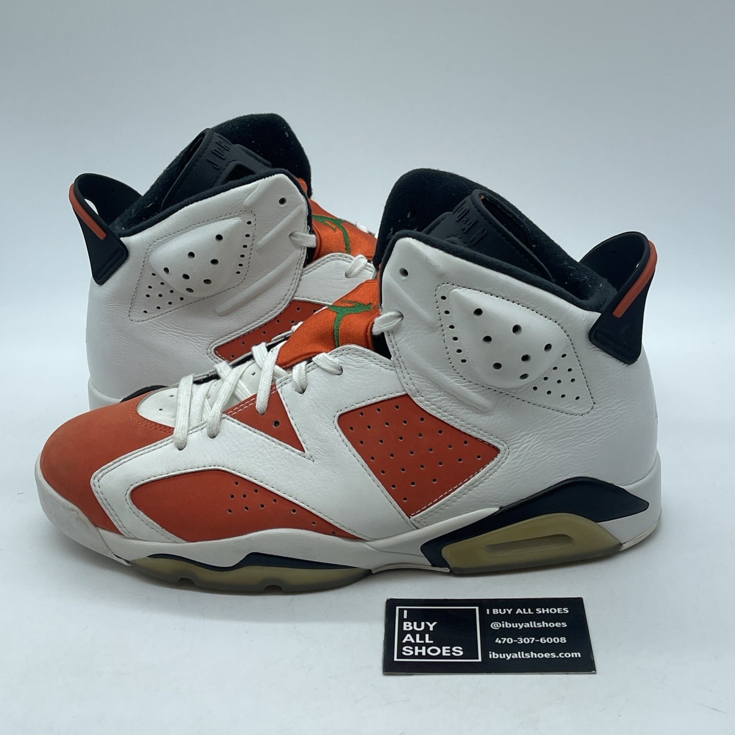 Size 11 - Air Jordan 6 Retro Gatorade Orange White Suede Leather (384664-145)