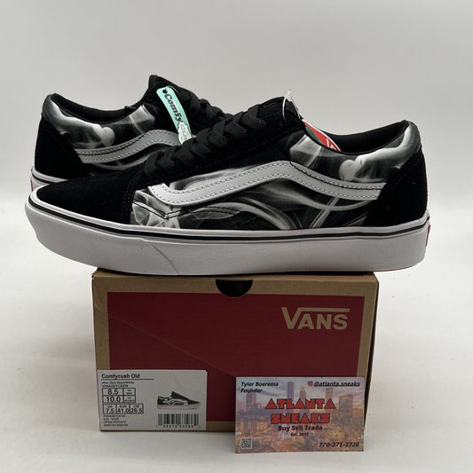 Size 8.5 - Vans Old School Comfy Cush Black White Swirl Sneakers (VN0A5DYCBZW)