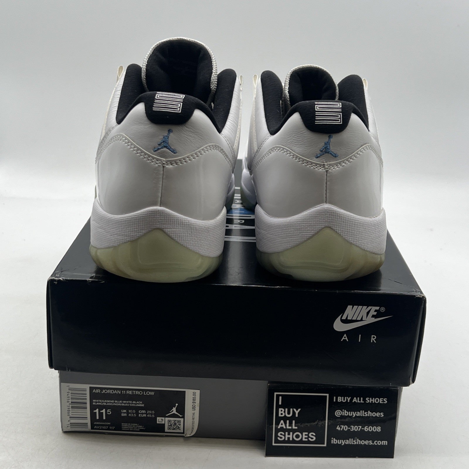 Size 11.5 - Air Jordan 11 Retro Low Legend Blue (AV2187-117)