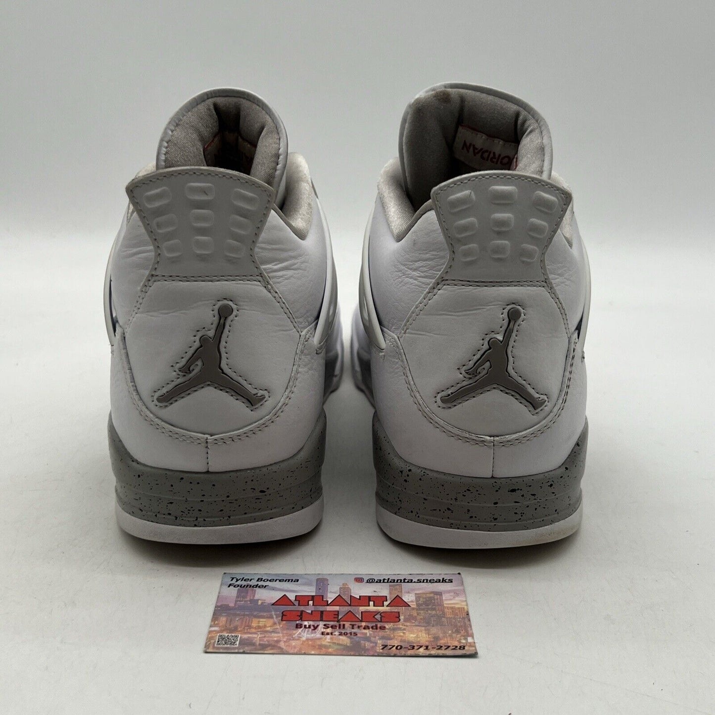 Size 11.5 - Jordan 4 Retro Mid White Oreo Grey Leather (CT8527-100)