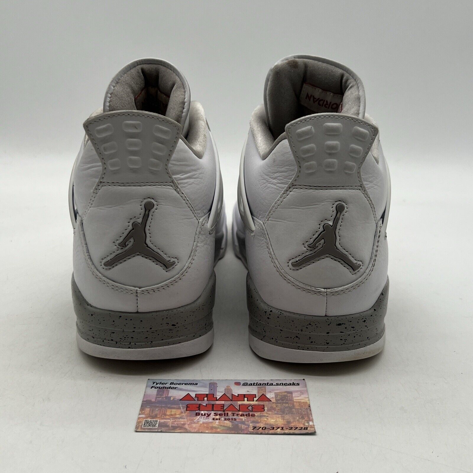 Size 11.5 - Jordan 4 Retro Mid White Oreo Grey Leather (CT8527-100)