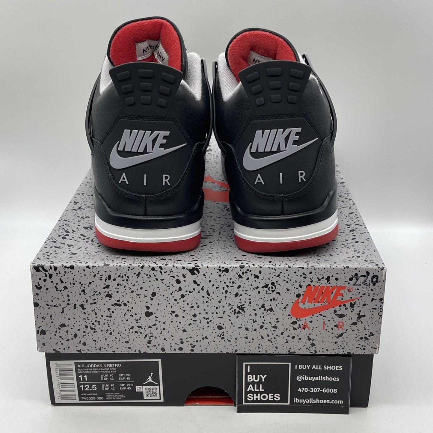 Size 11 - Air Jordan 4 Retro bred release 2012 (FV5029-006)