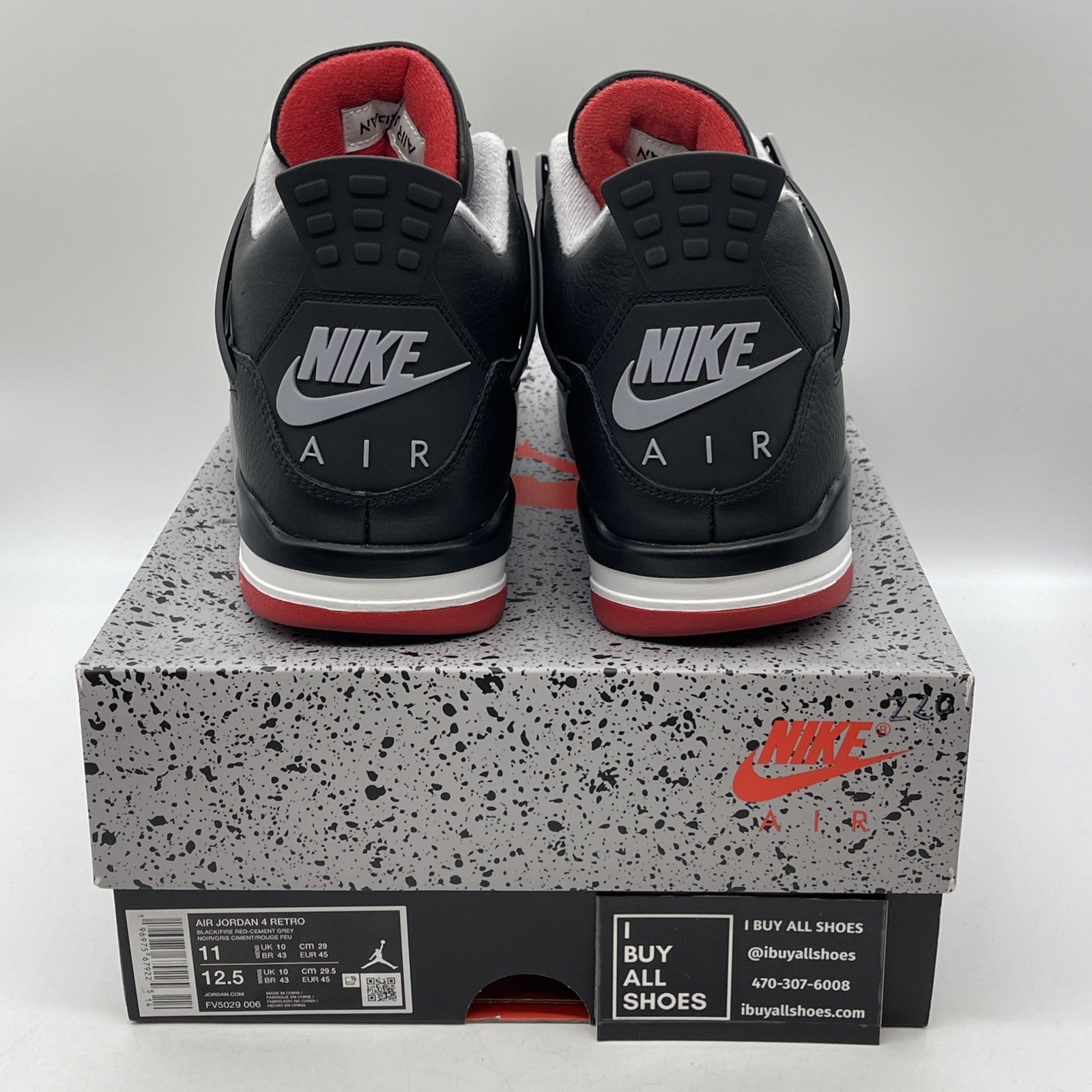 Size 11 - Air Jordan 4 Retro bred release 2012 (FV5029-006)