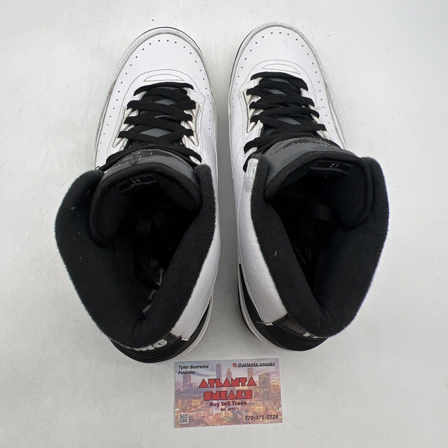 Size 9.5 - Air Jordan 2 Retro Wing It White Black Leather (834272-103)