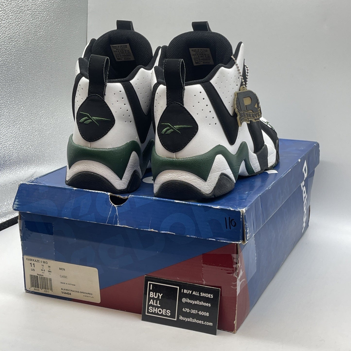 Size 11 - Reebok Kamikaze 2 Mid Reserve Collection Suede Leather (V44404)