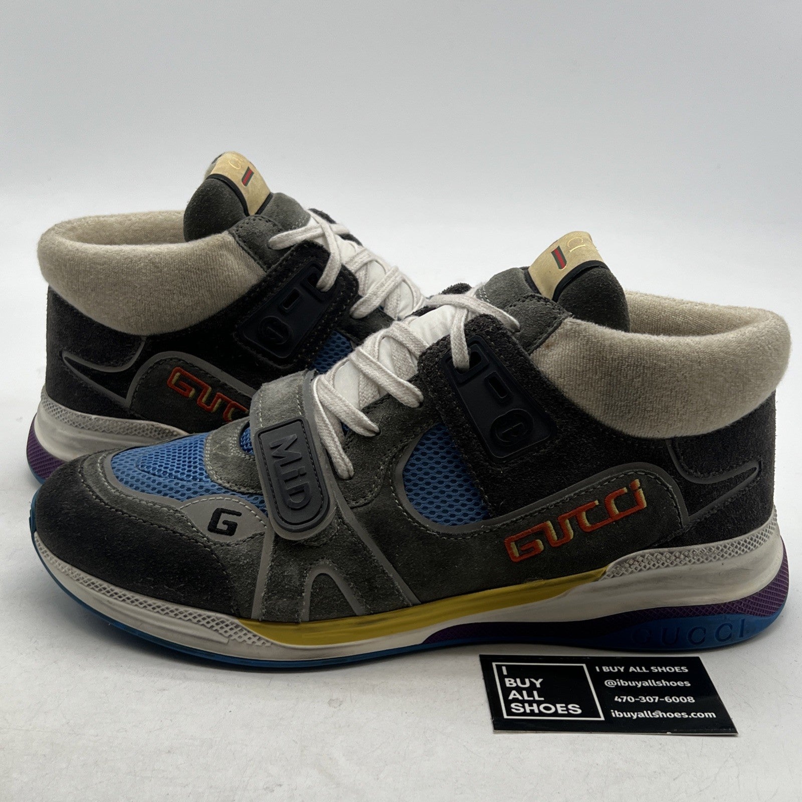 Size 11G - Gucci Ultrapace Mid Black Grey