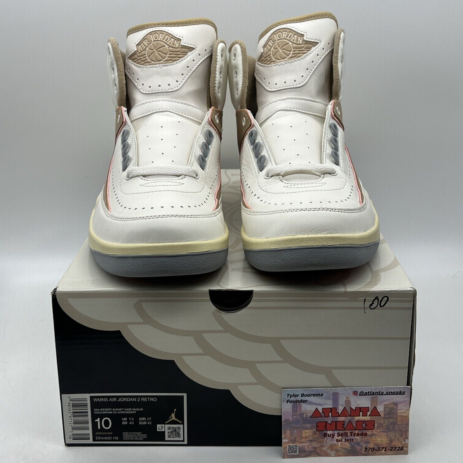 Size 10 - Air Jordan 2 Retro Craft W Grey Cream Tan Leather (DX4400-118)