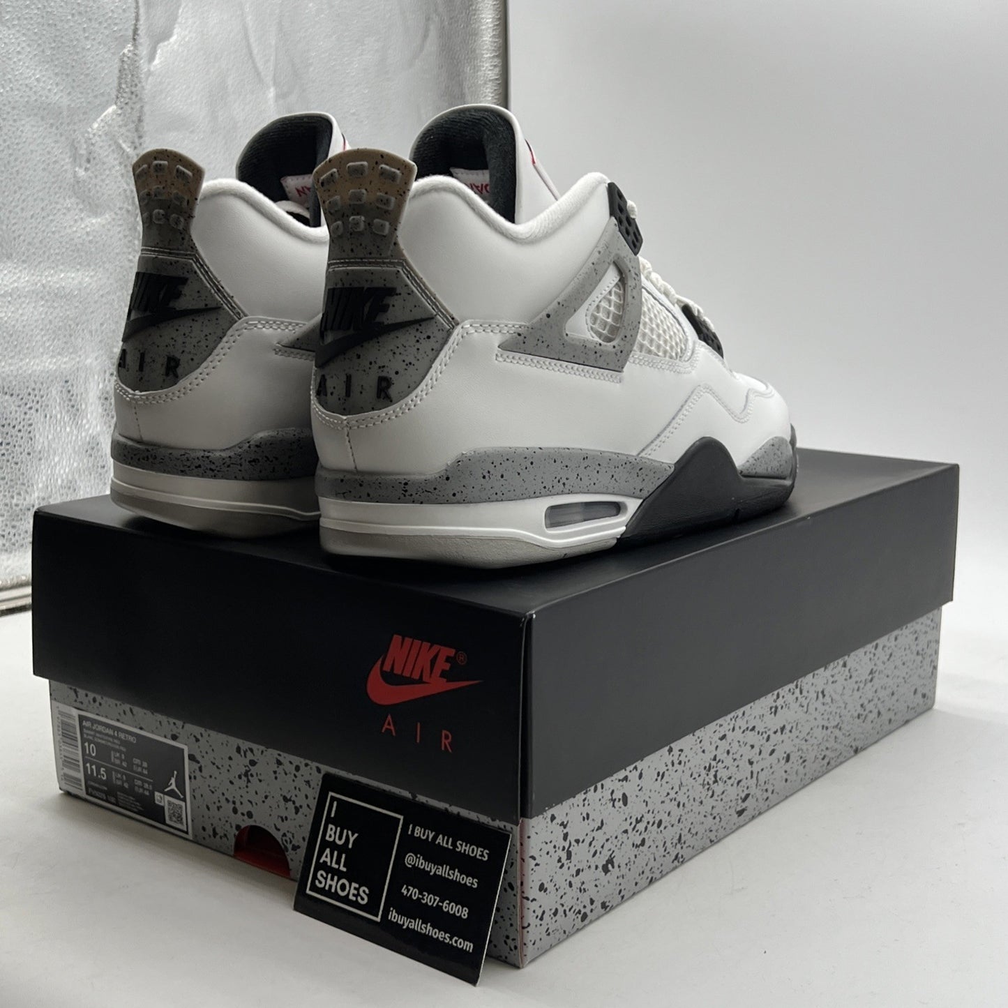 Size 10 - Air Jordan 4 Retro OG 2025 White Cement (FV5029-100)