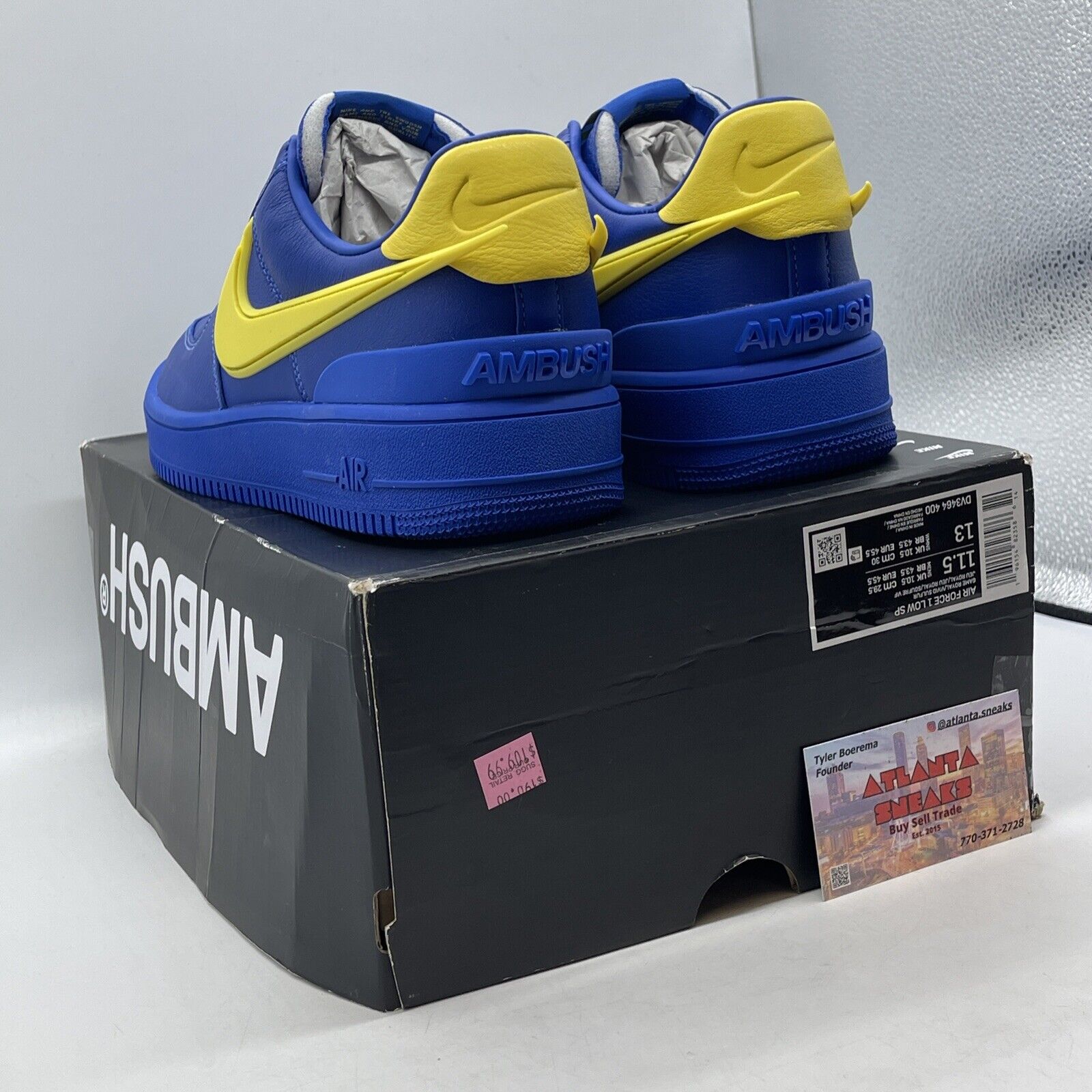 Size 11.5 - Nike AMBUSH x Air Force 1 Low Game Royal Blue Leather (DV3464-400)