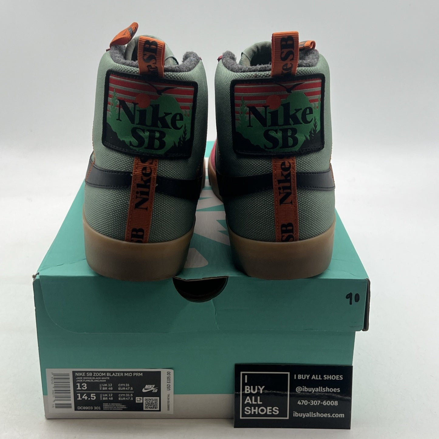 Size 13 - Nike SB Zoom Blazer Mid PRM Acclimate Jade Smoke (DC8903-301)