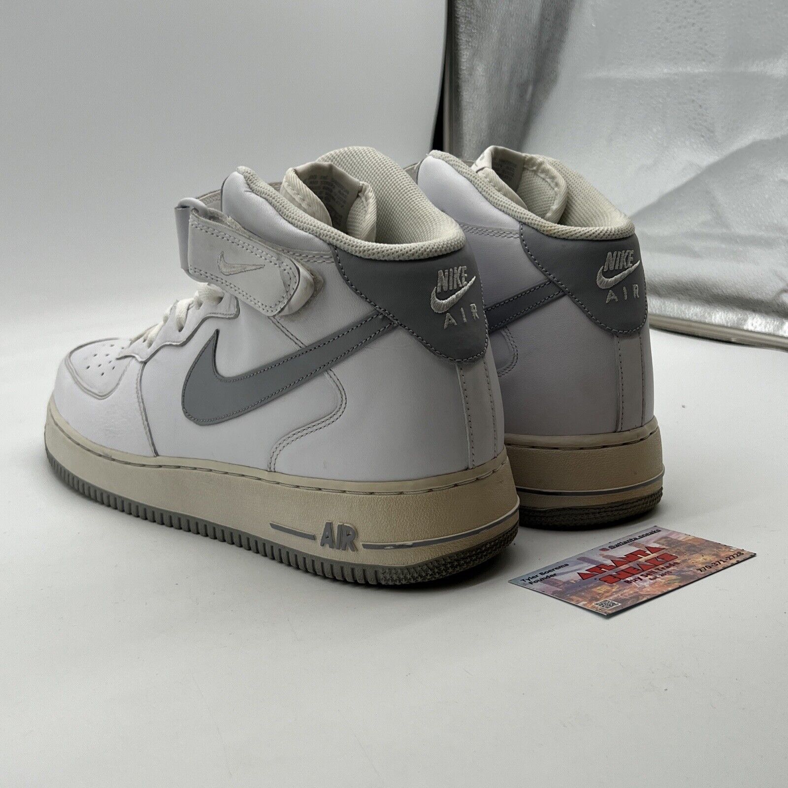 Size 13 - Nike Air Force 1 Mid White/Grey (315123-106)