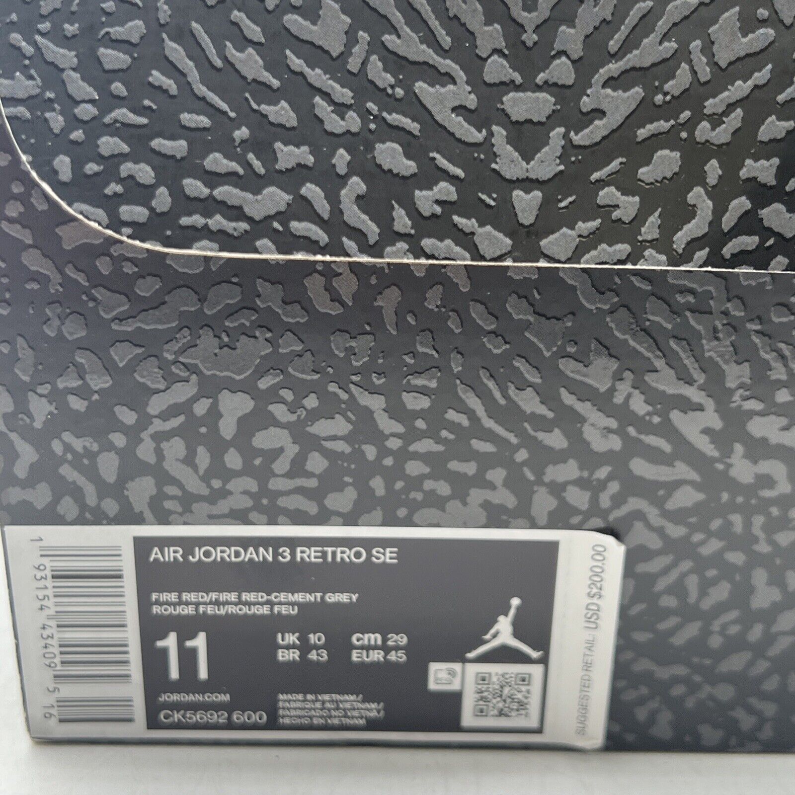 Size 11 - Jordan 3 Retro SE Mid Unite Black Grey Leather (CK5692-600)
