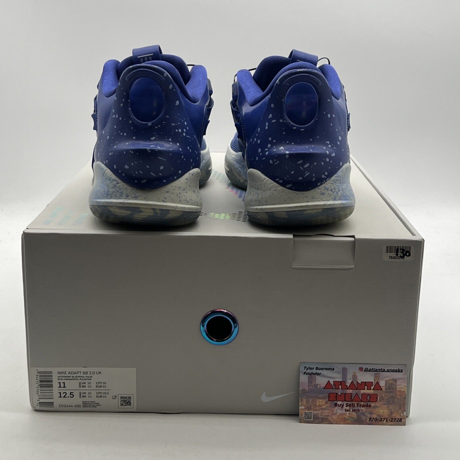 Size 11 - Nike Adapt BB 2.0 UK Charger Astronomy Blue (CV244-400)