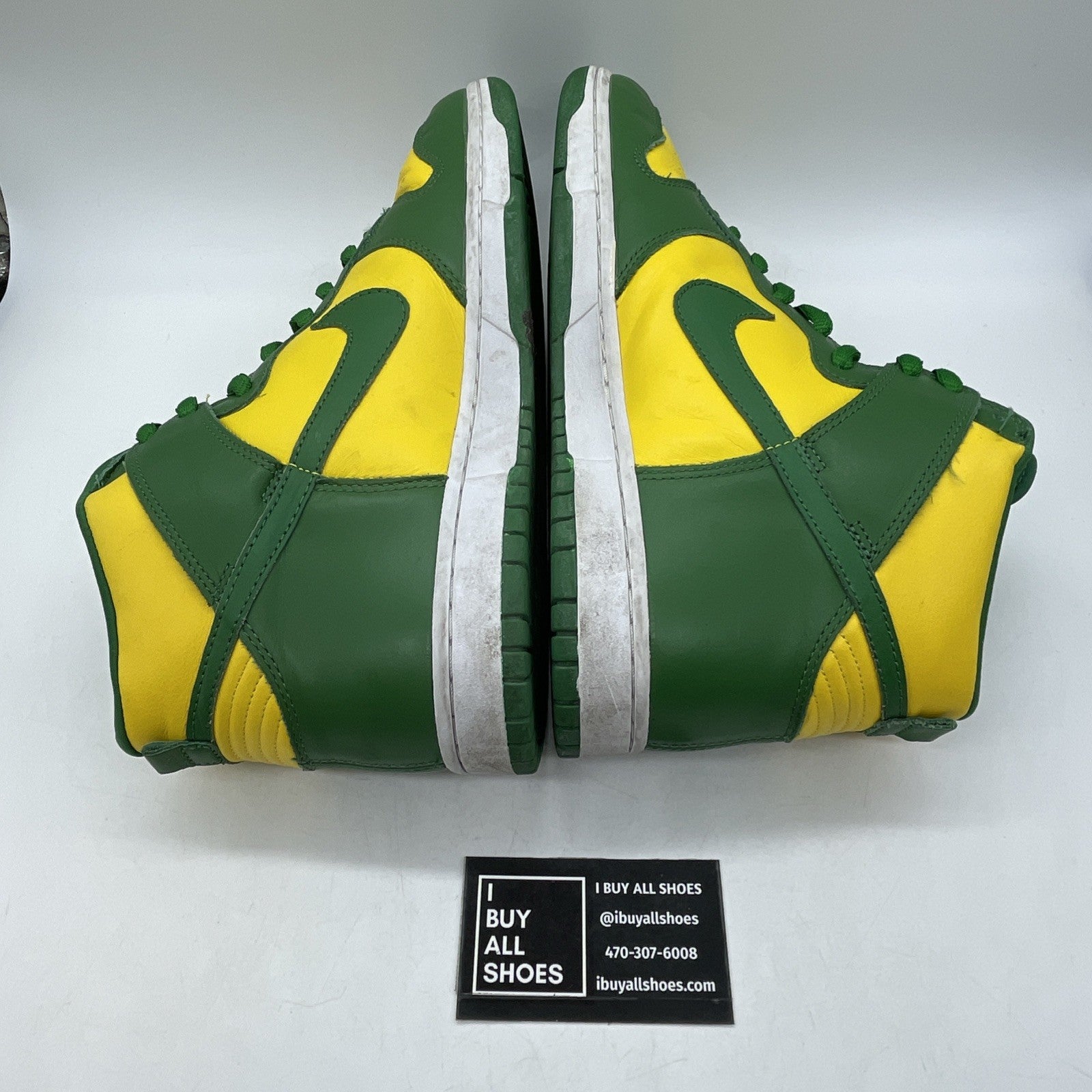 Size 13 - Nike Dunk High Brazil Yellow Green Leather (304717-731)