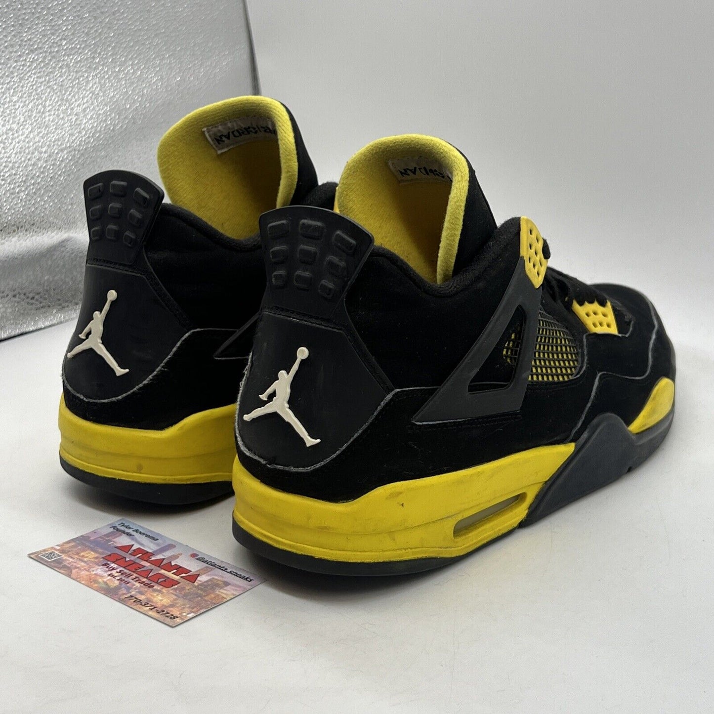 Size 14 - Jordan 4 Retro Low Thunder Yellow Black Suede (308497-008)