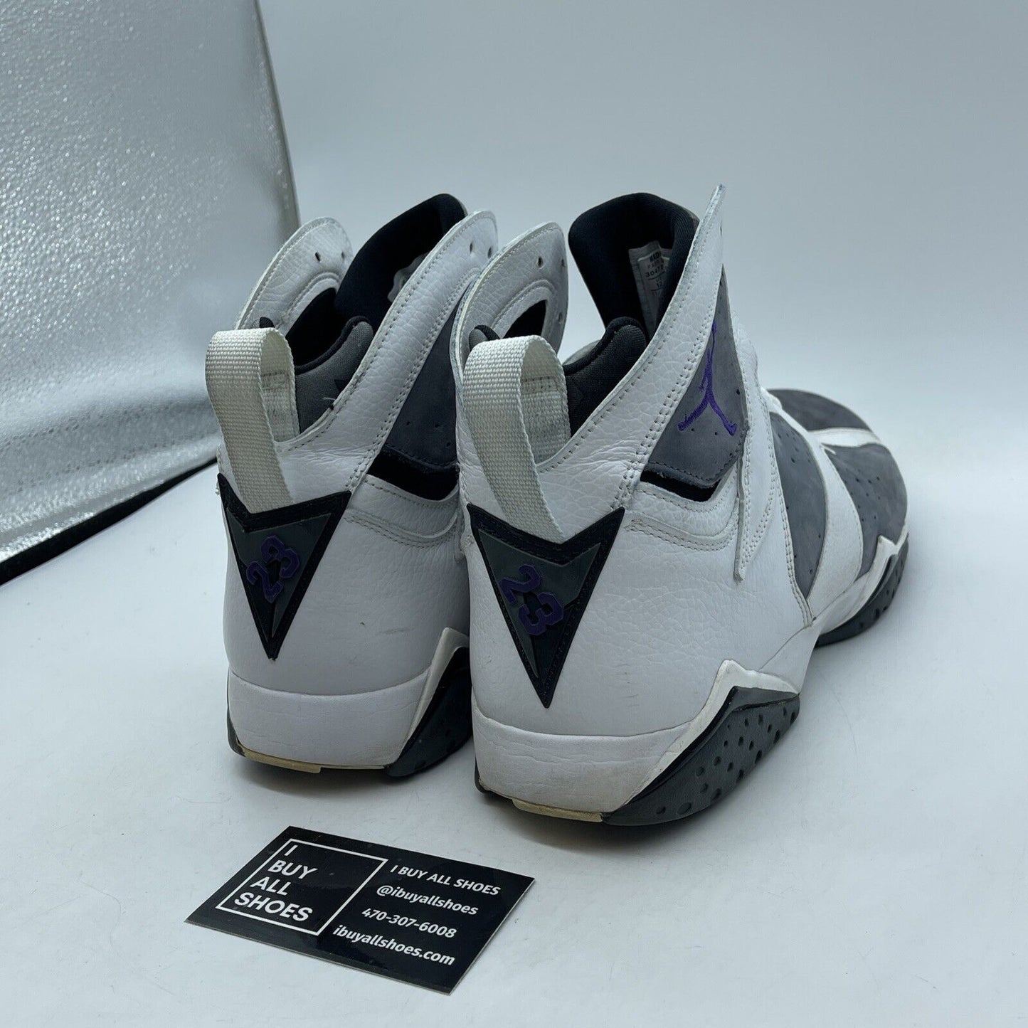 Size 12 - Air Jordan 7 Retro Flint Grey White Purple Suede leather (304775-151)
