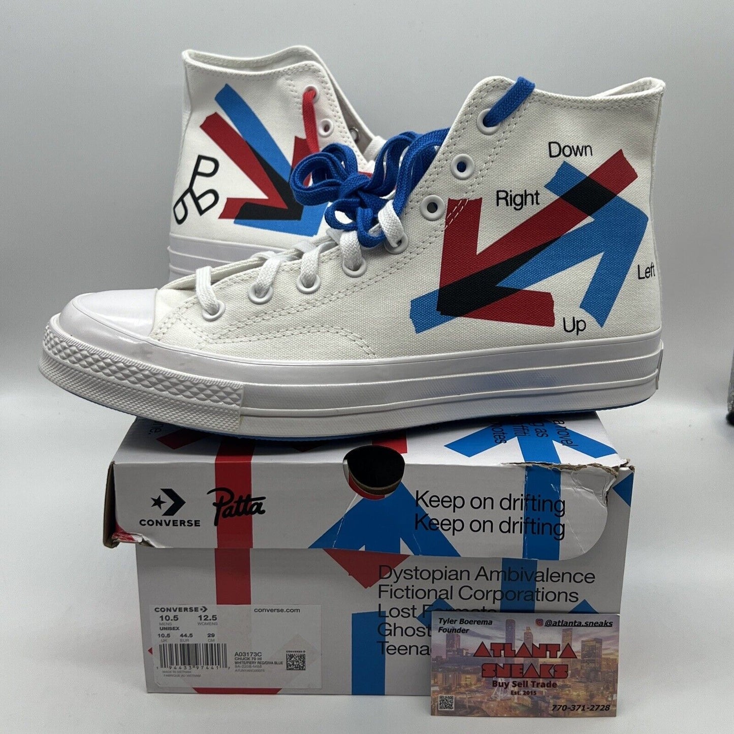 Size 10.5 - Converse Chuck 70 High x Patta x Experimental Jetset Patta Brand New