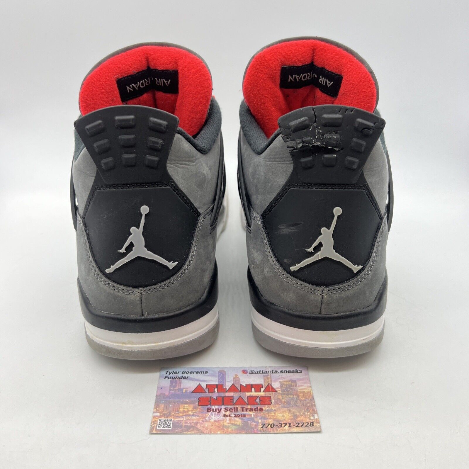 Size 13 - Jordan 4 Retro Mid Infrared White Black Suede (DH6927-061)