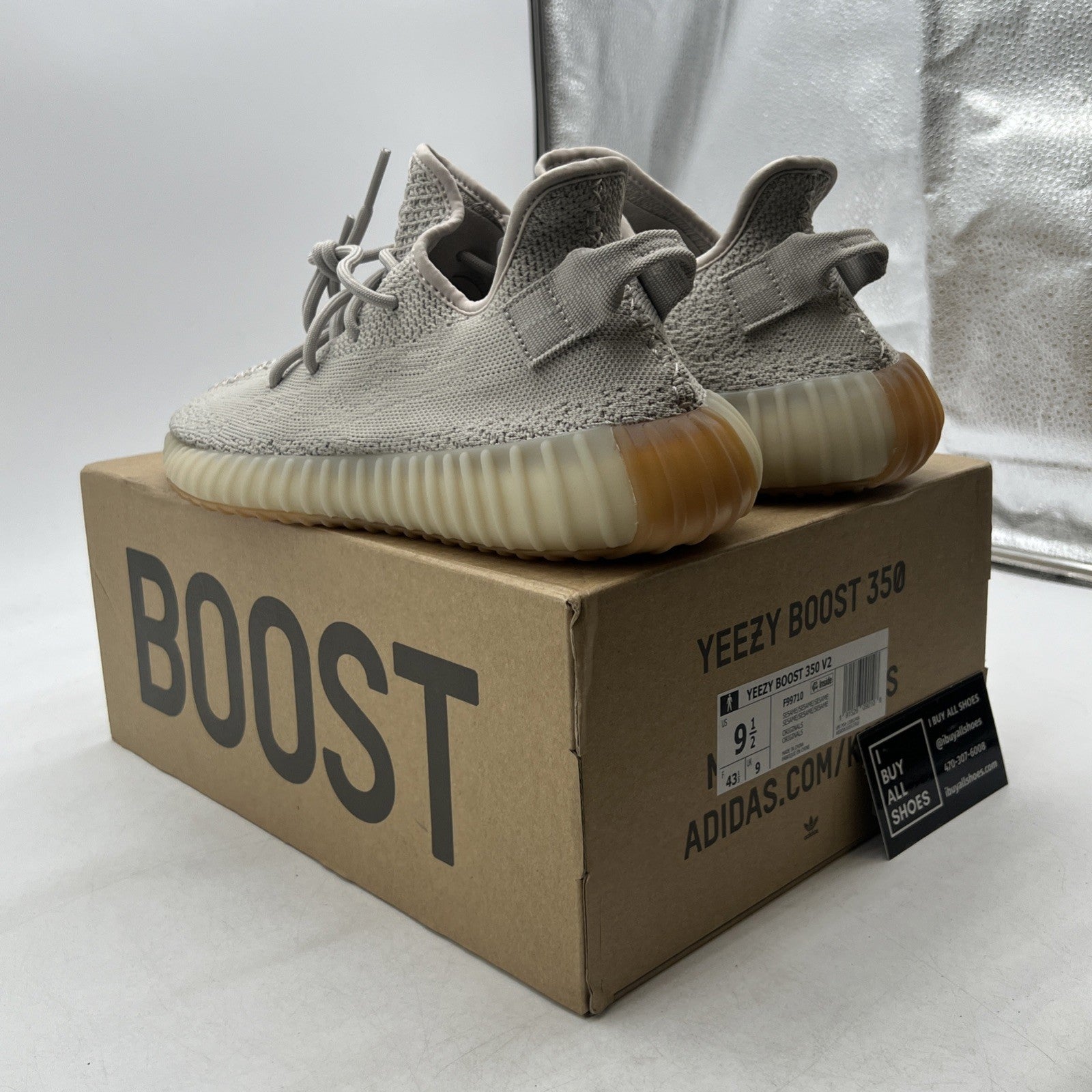 Size 9.5 - adidas Yeezy Boost 350 V2 Low Sesame (F99710)