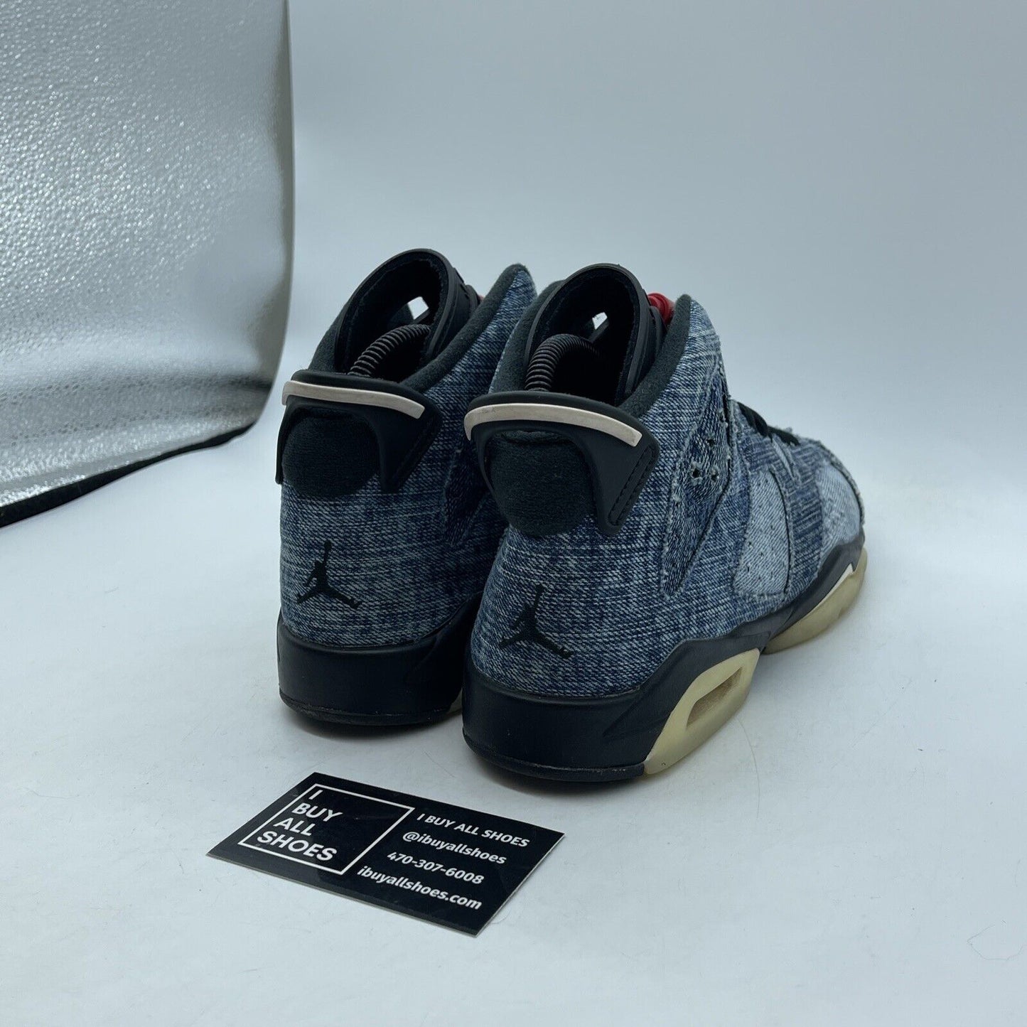 Size 6Y - Air Jordan 6 Retro Washed Denim Blue Black Suede Leather (CV5489-401)