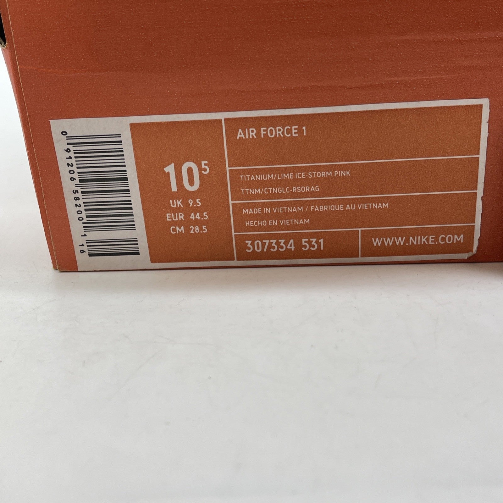 Size 10.5 - Nike Air Force 1 Easter Pink Purple White Leather (307334-531)