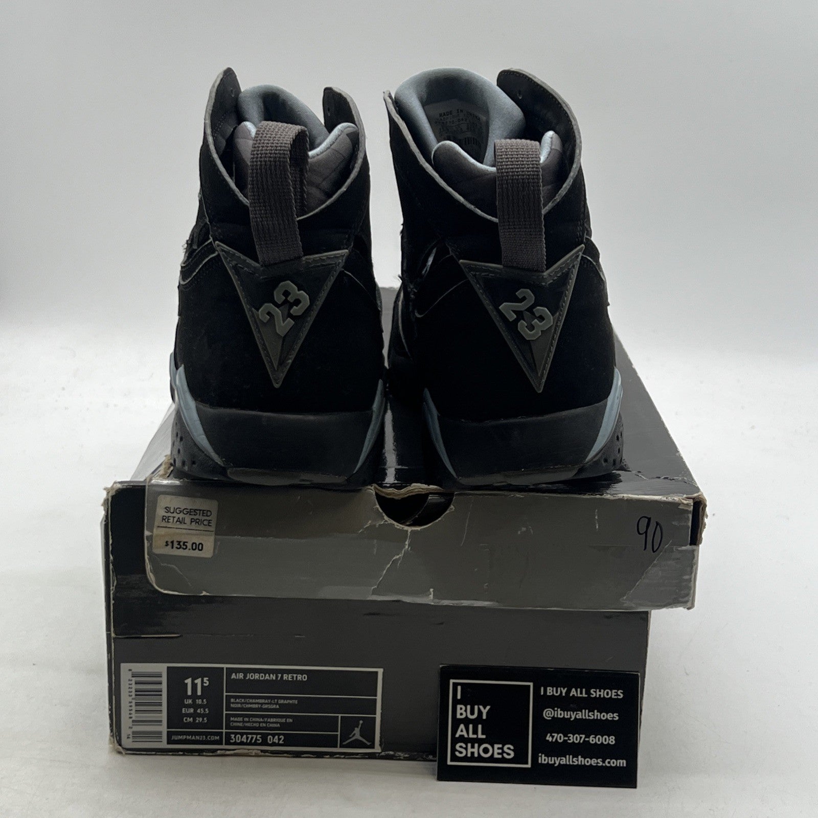 Size 11.5 - Air Jordan 7 Retro 2006 Chambray (304775-042)