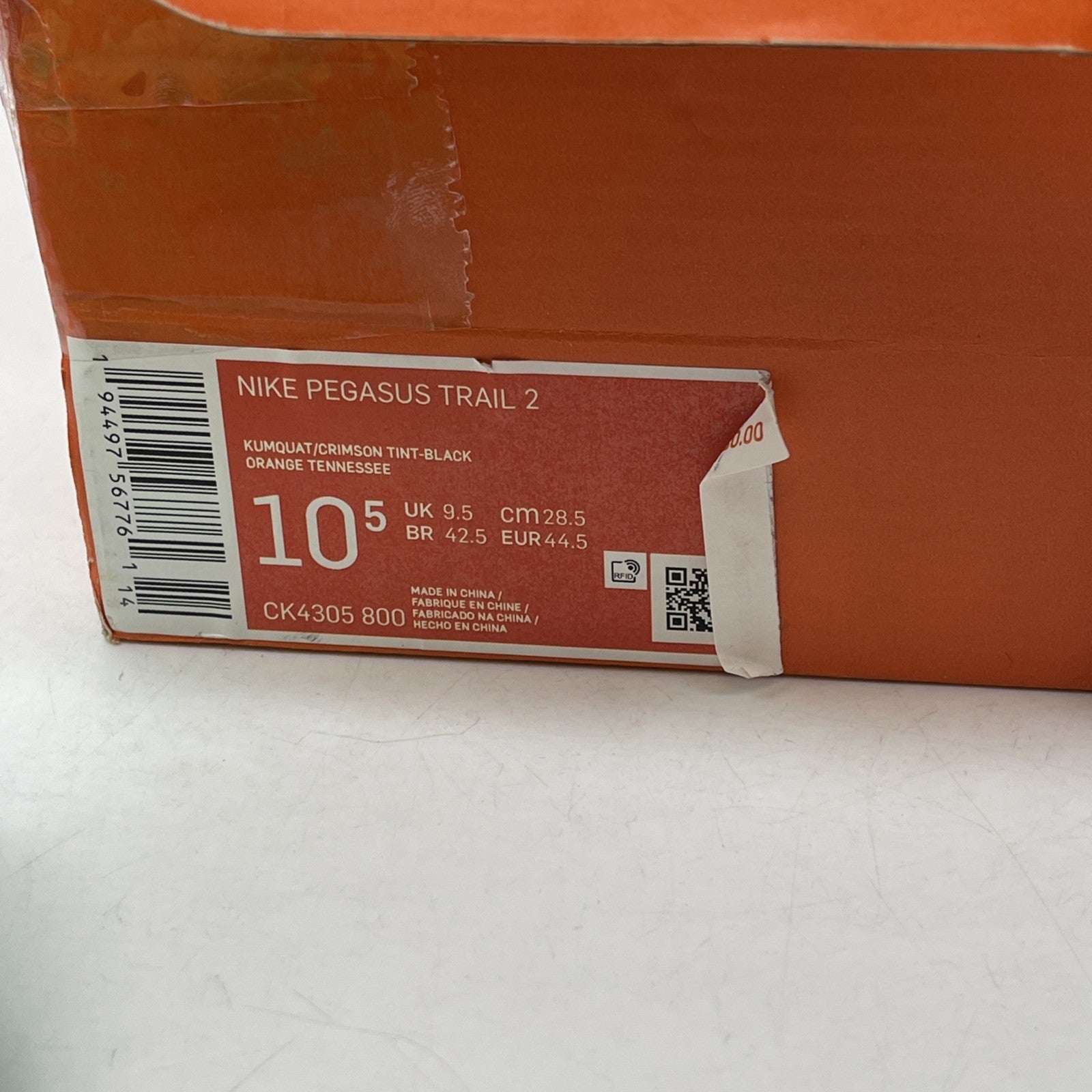 Size 10.5 - Nike Pegasus Trail 2 Bright Mango Pink Green Suede (CK4305-800)