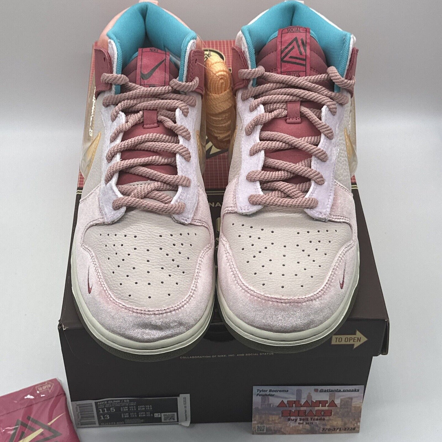 Size 11.5 - Nike Dunk Mid x Social Status Strawberry Milk 2021