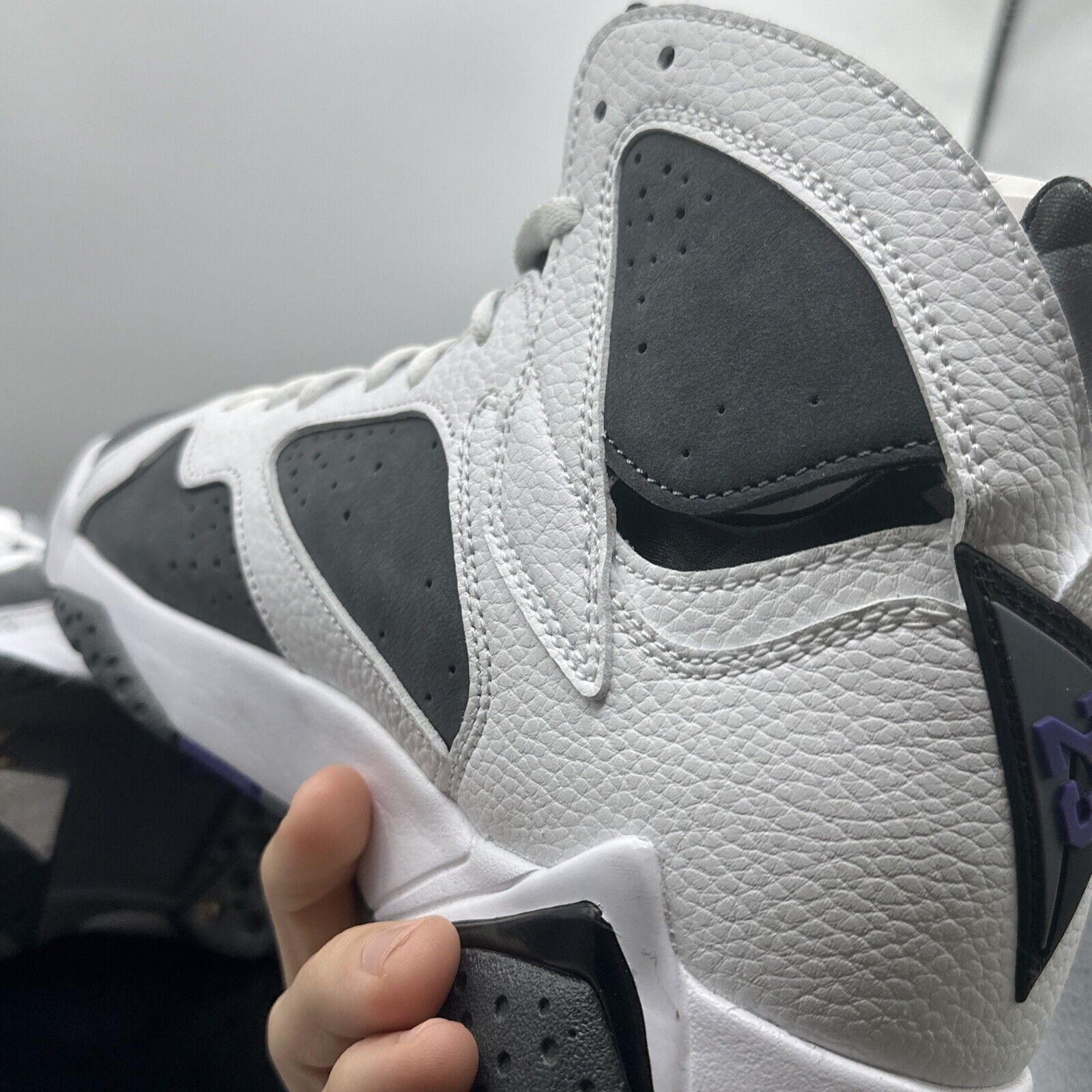 Size 10.5 - Jordan 7 Grey/White Flint Premium Materials Under Retail Deals