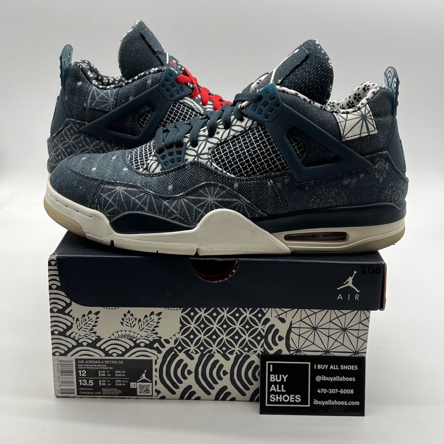 Size 12 - Air Jordan 4 Retro SE Sashiko (CW0898-400)