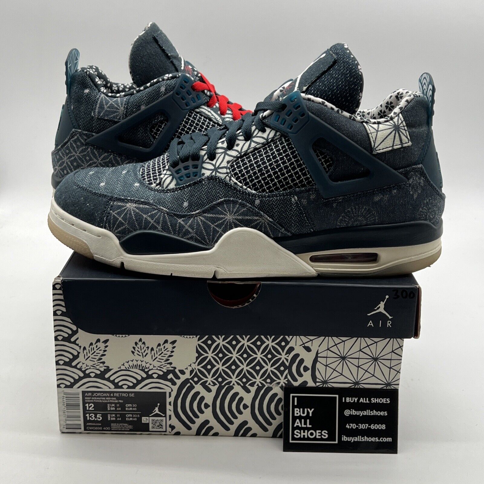 Size 12 - Air Jordan 4 Retro SE Sashiko (CW0898-400)