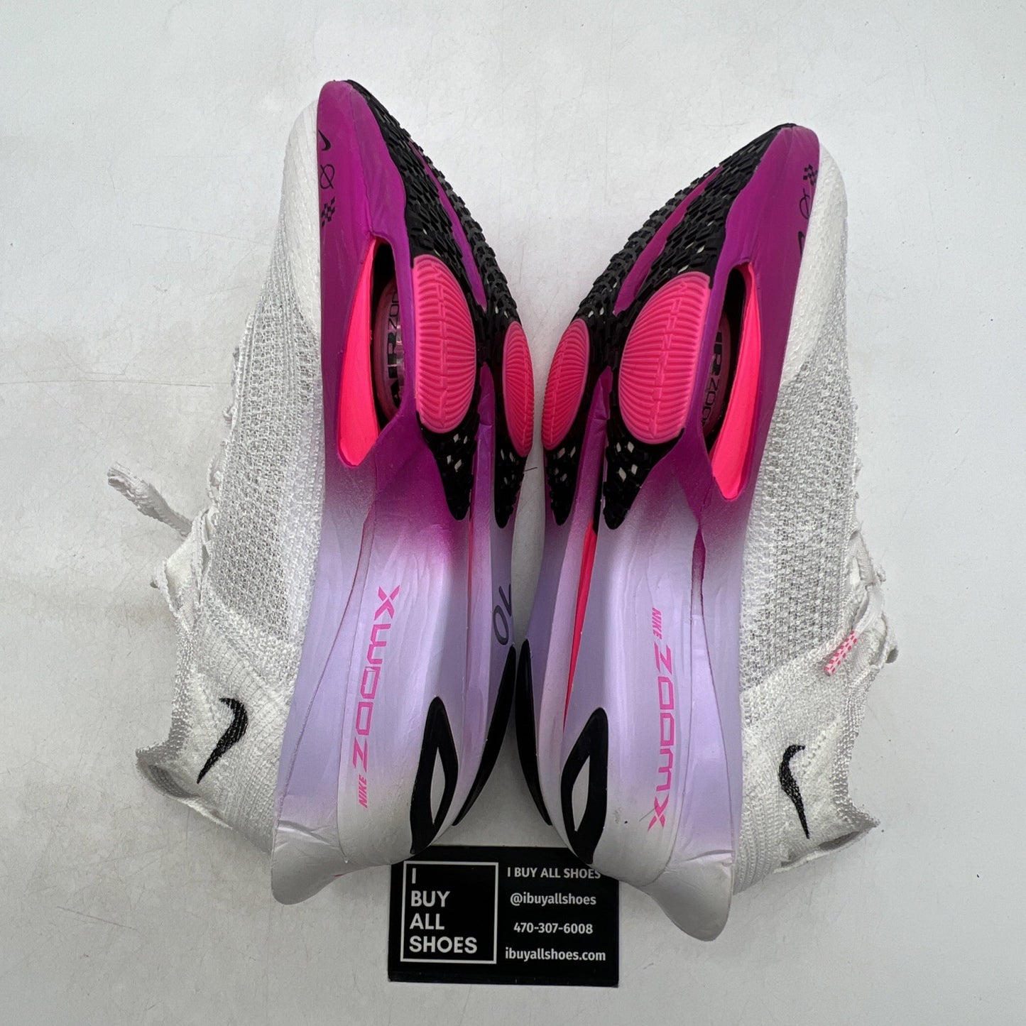 Size 8.5 - Nike Air Zoom Alphafly NEXT% 3 White Vivid Grape W (FD8315-100)