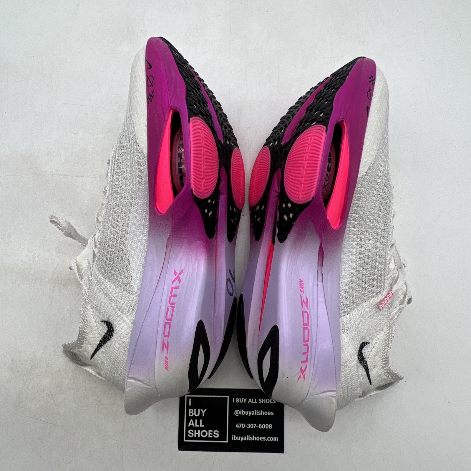 Size 8.5 - Nike Air Zoom Alphafly NEXT% 3 White Vivid Grape W (FD8315-100)