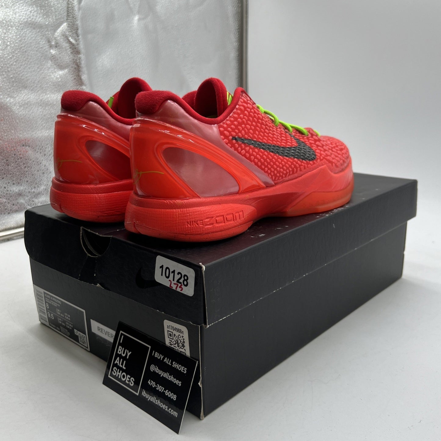 Size 8 - Nike Kobe 6 Protro Low Reverse Grinch (FV4921-600)