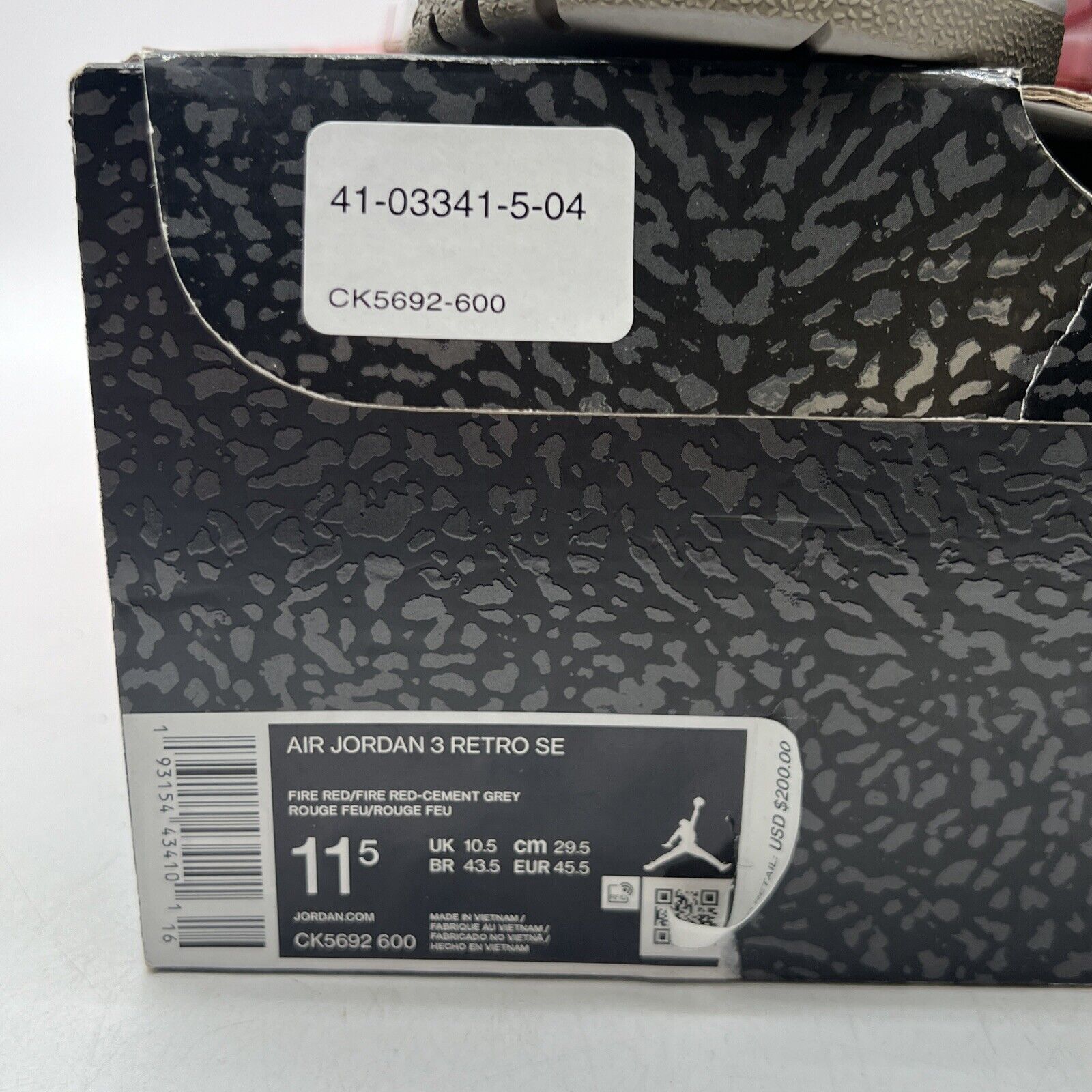 Size 11.5 - Jordan 3 Retro SE Mid Unite Black White Red Leather (CK5692-600)